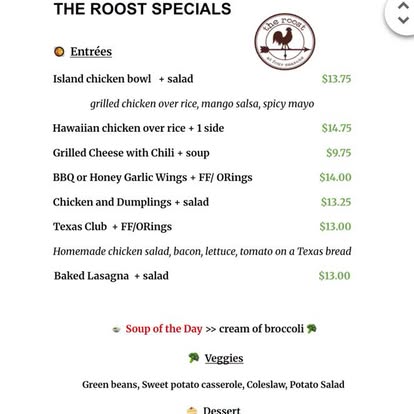 Specials board